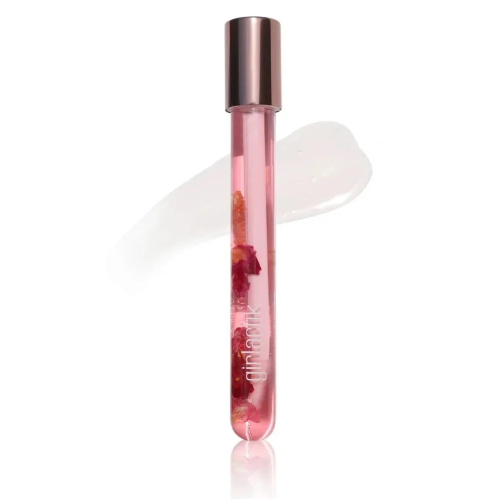 Girlactik Rose Oil Clear Petal Gloss in La Rose 5g/.176 OZ
